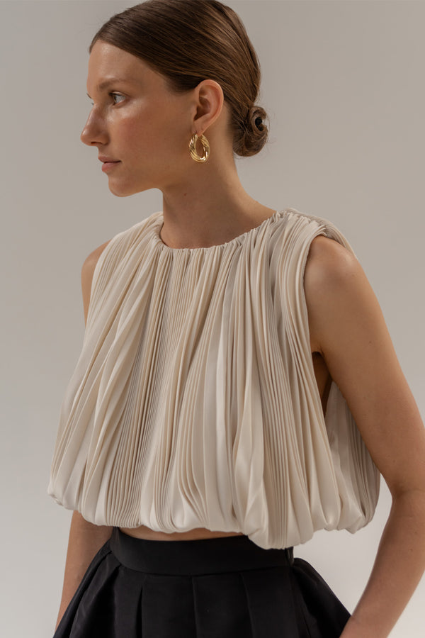 Beatrice Top in Ivory