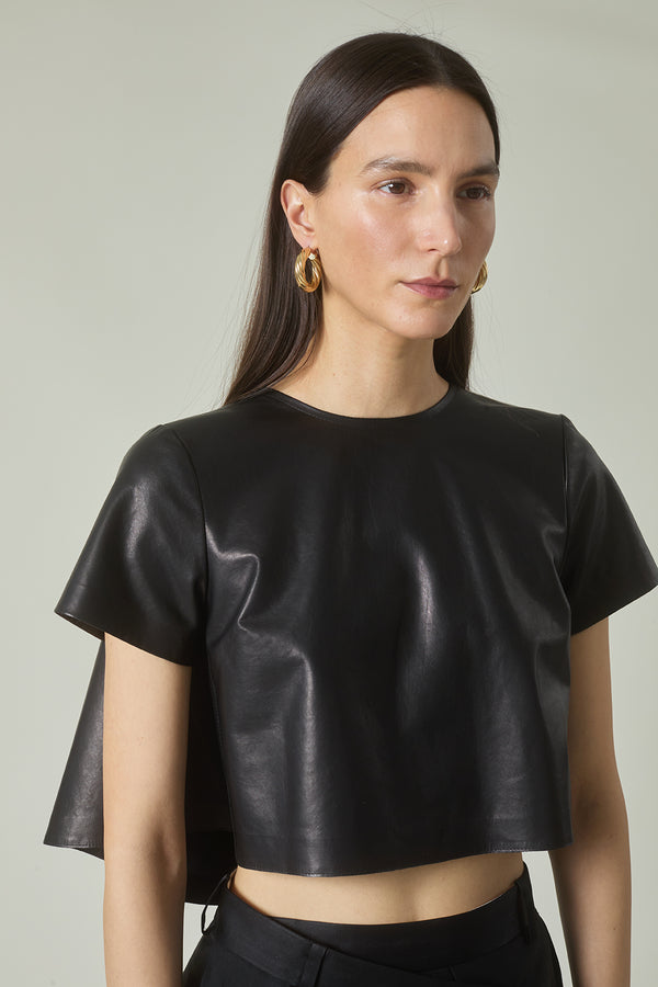 Mariel Top in Leather