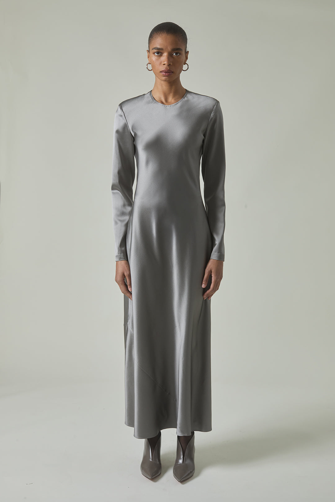 Mercedes Dress in Pewter