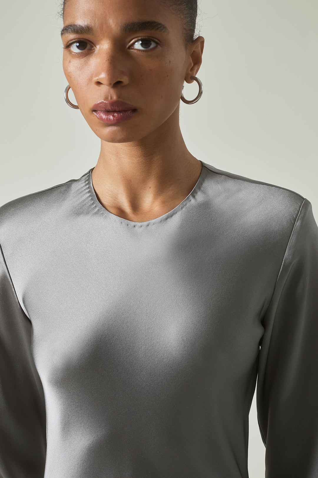 Mercedes Dress in Pewter