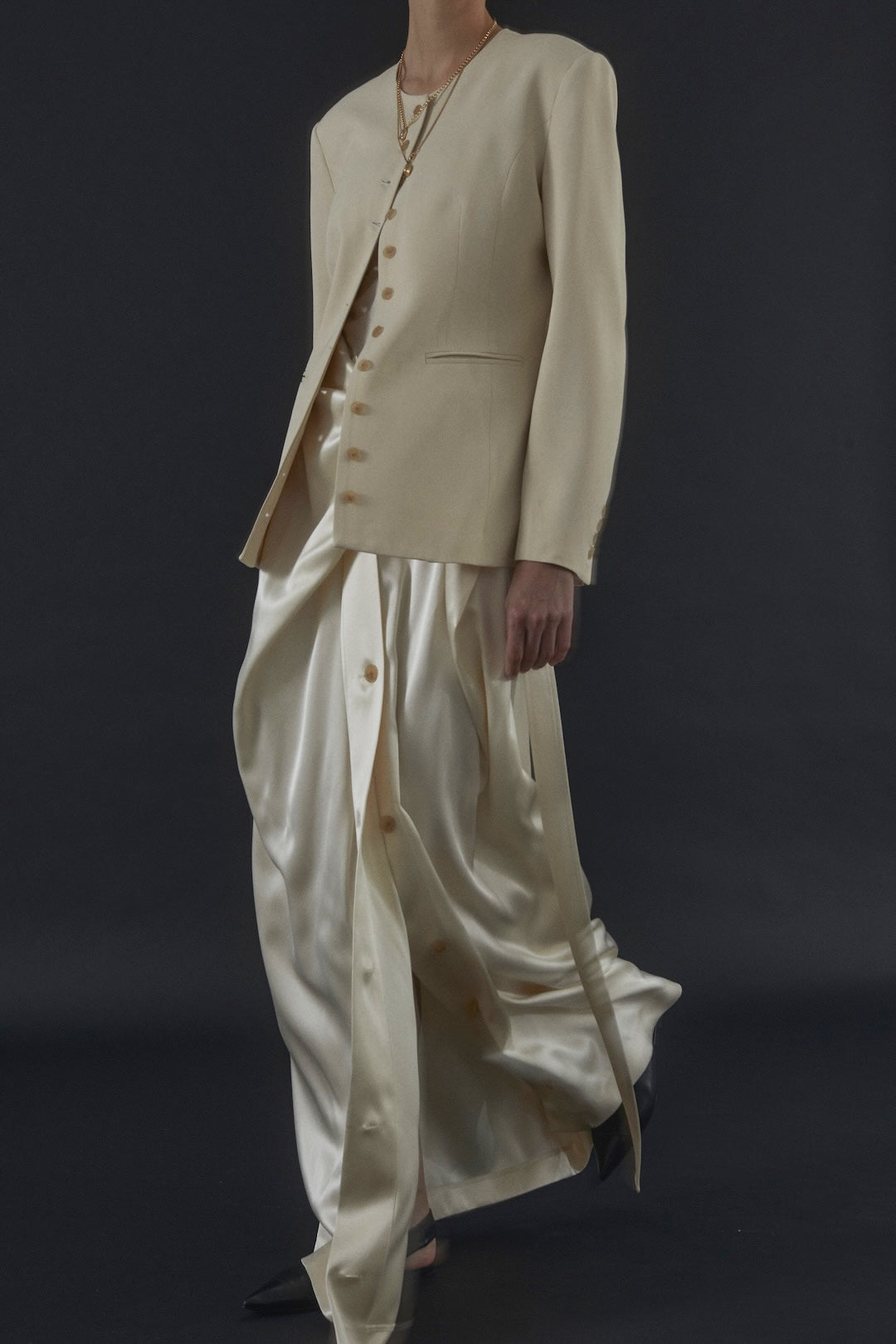 Catalina Blazer in Fluid Twill