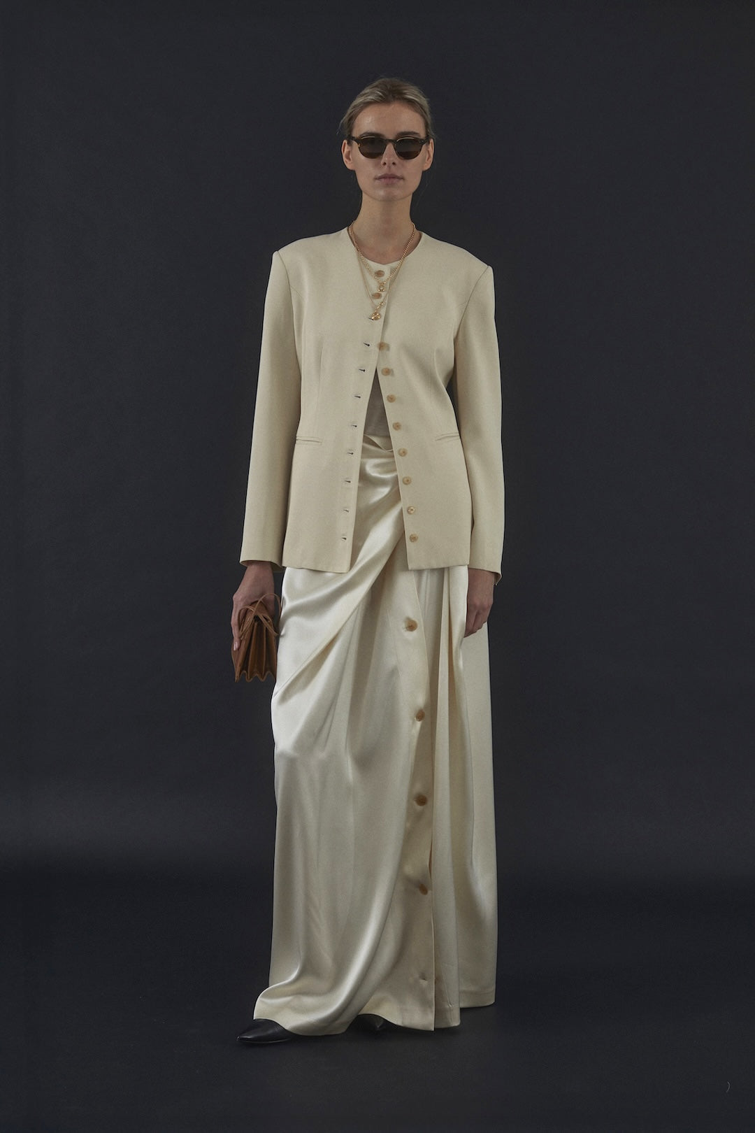 Catalina Blazer in Fluid Twill