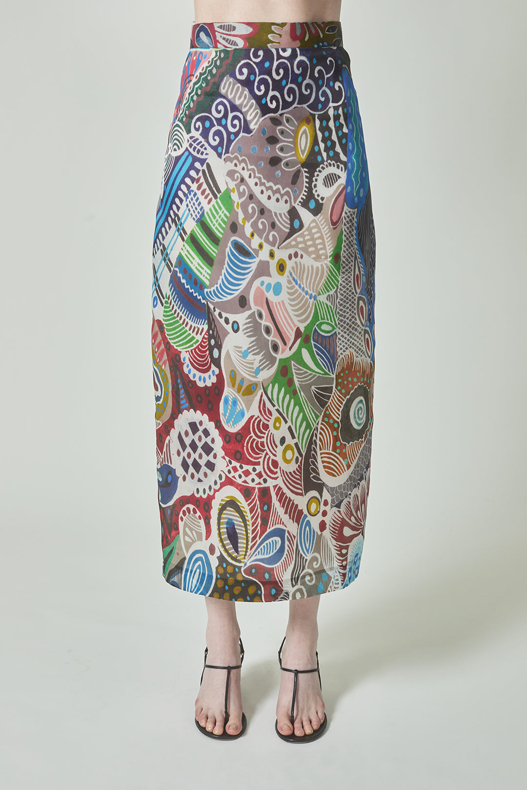 Irene Skirt in A. Vazquez Print