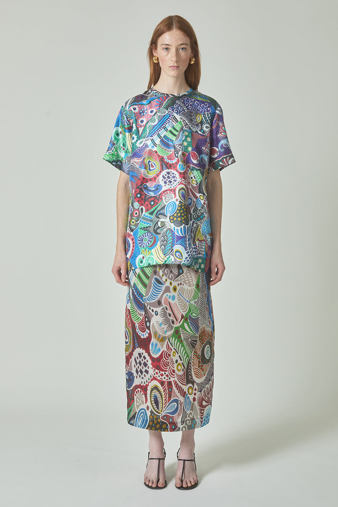Irene Skirt in A. Vazquez Print