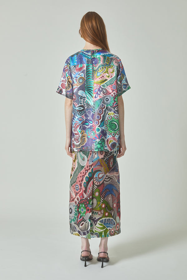 Irene Skirt in A. Vazquez Print