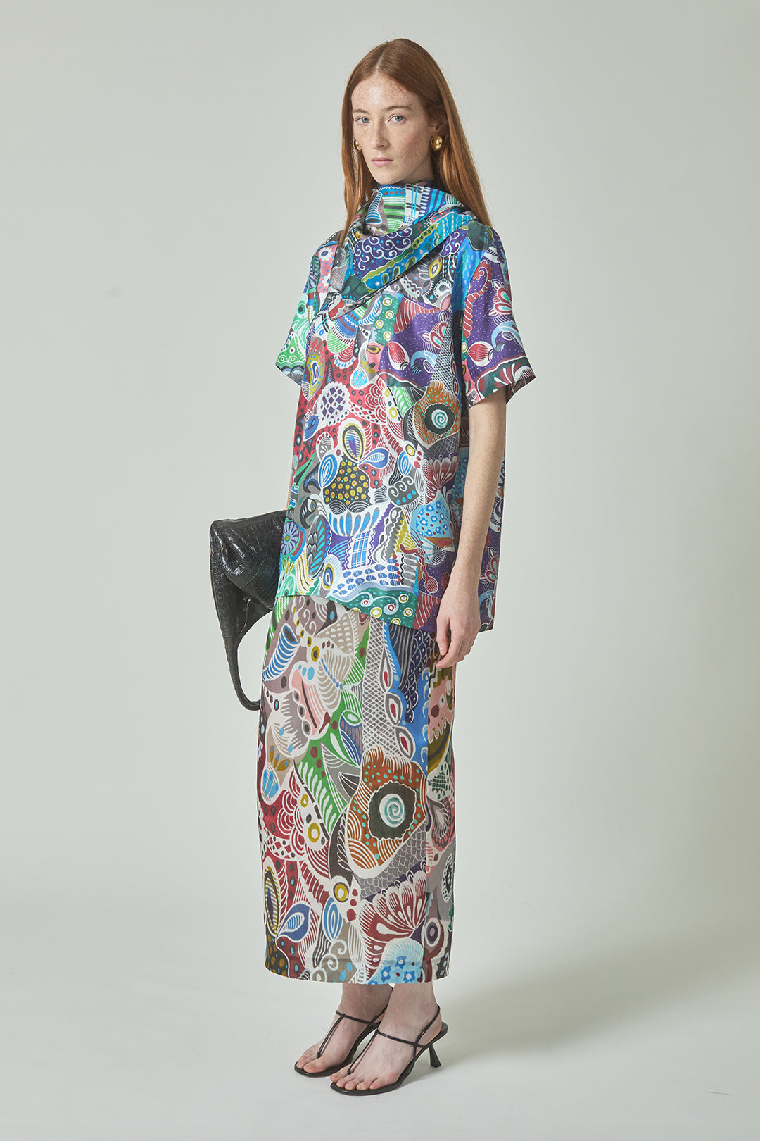 Irene Skirt in A. Vazquez Print