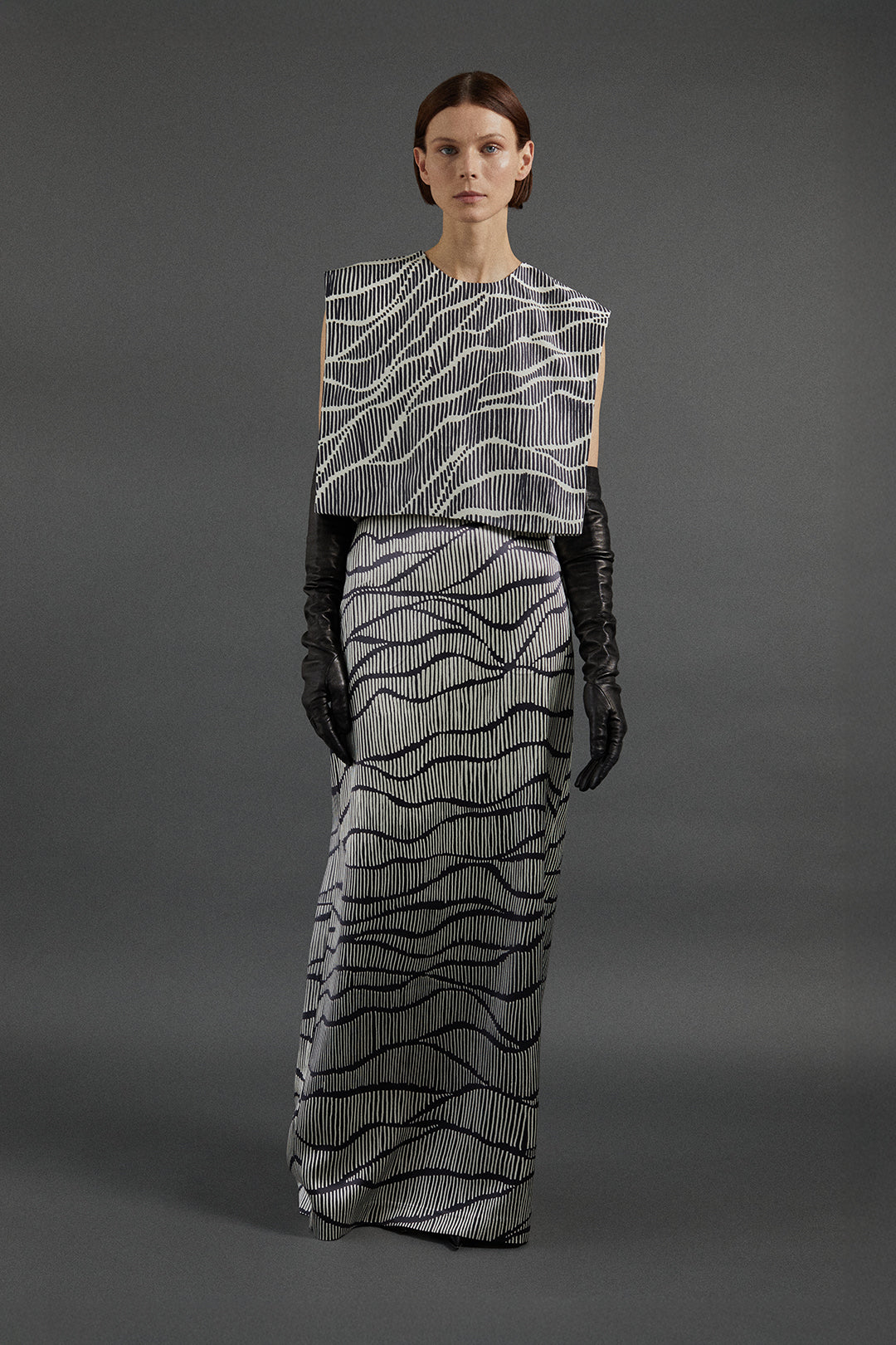 Ivanna Skirt in Linear Print