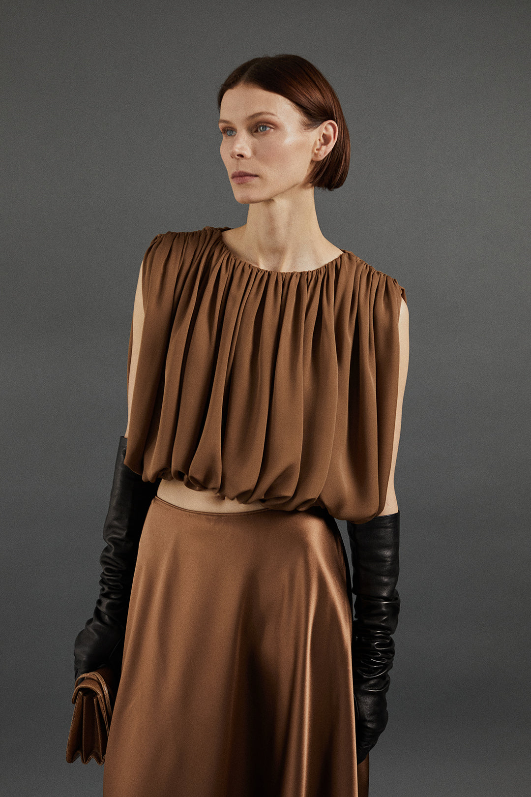 Penelope Top in Sepia
