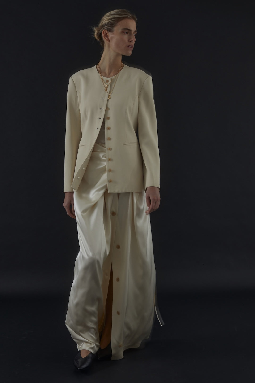 Catalina Blazer in Fluid Twill