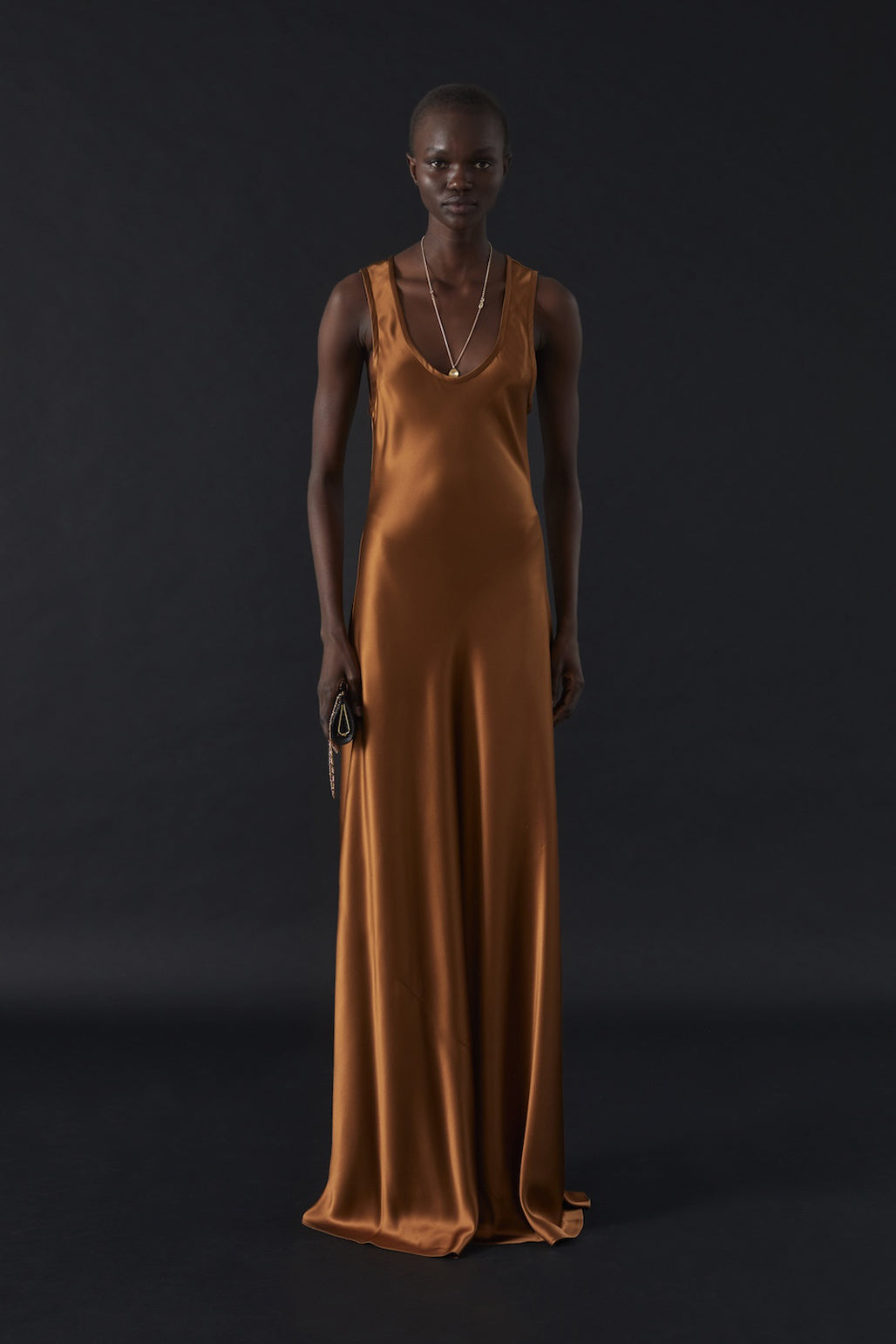 Heirlome Women's Margot Satin Scoopneck Maxi Dress - Burnt Sienna