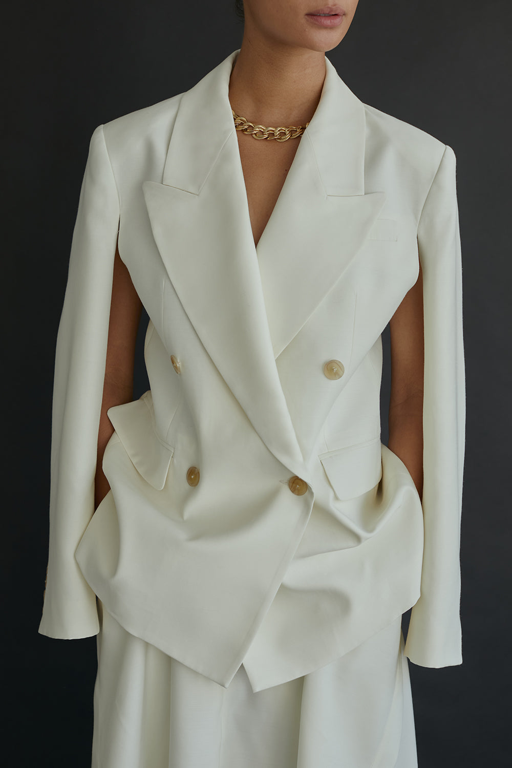 Antonella Blazer in Silk Wool