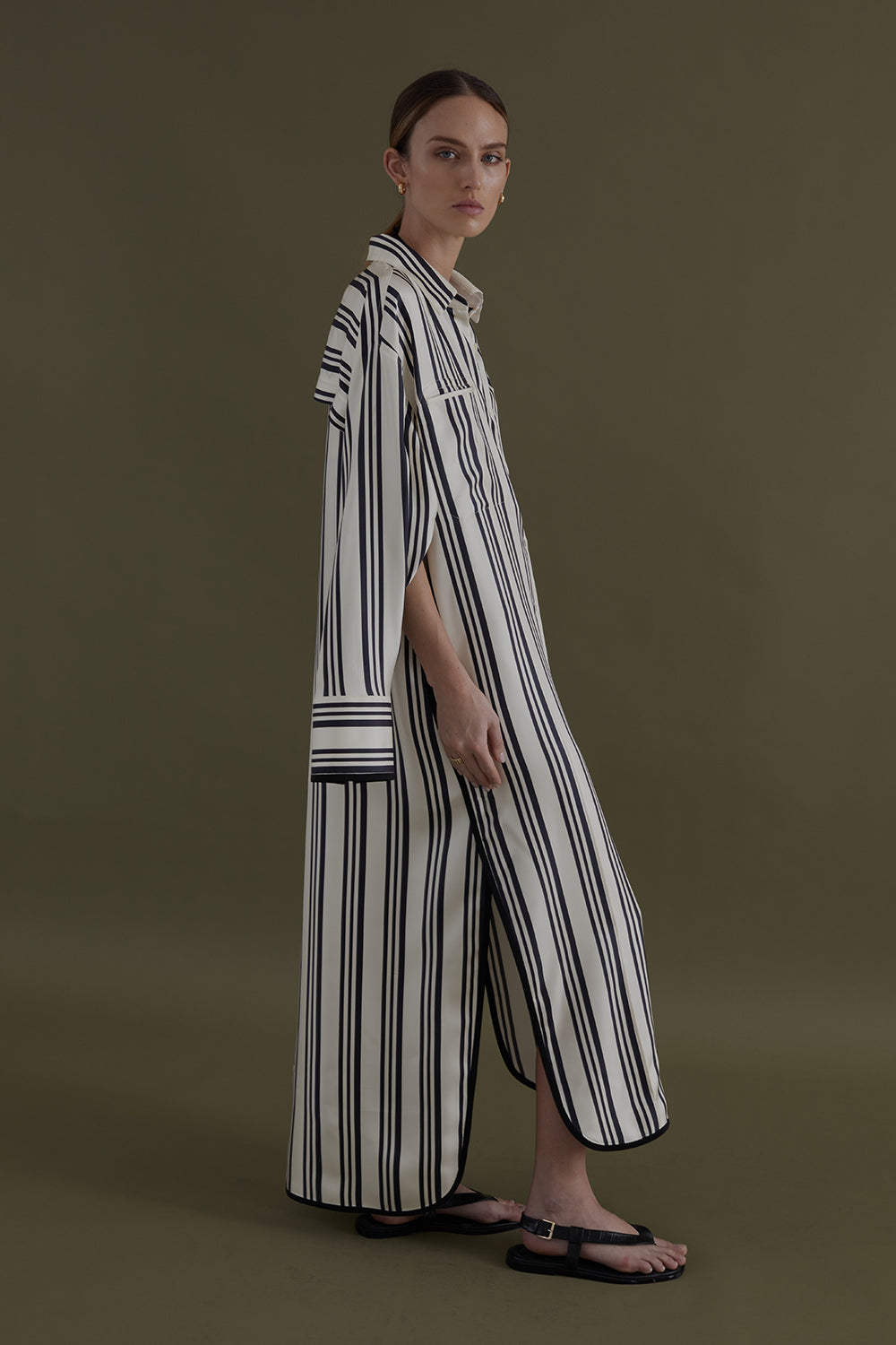 Viviana Dress in Stripe, Women, Size: L | Heirlome Viviana Dress in Stripe, Women, Size: L | Heirlome
