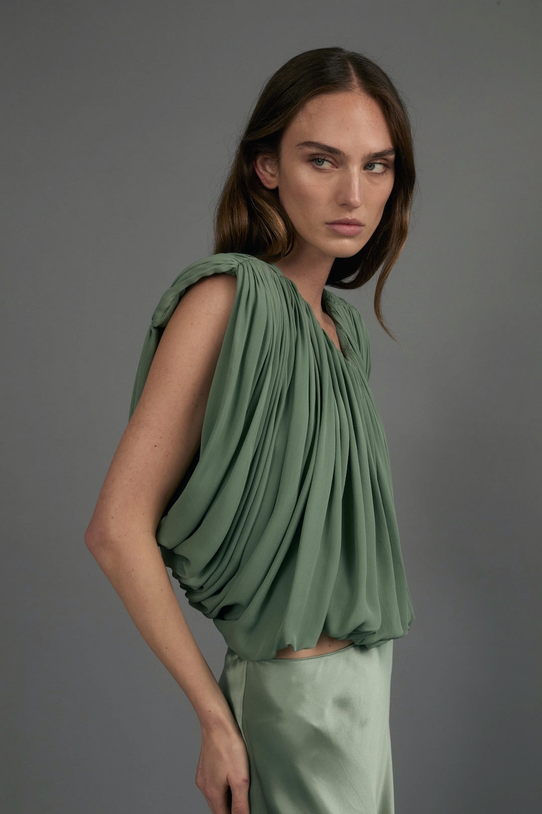 Renata Top in Eucalyptus
