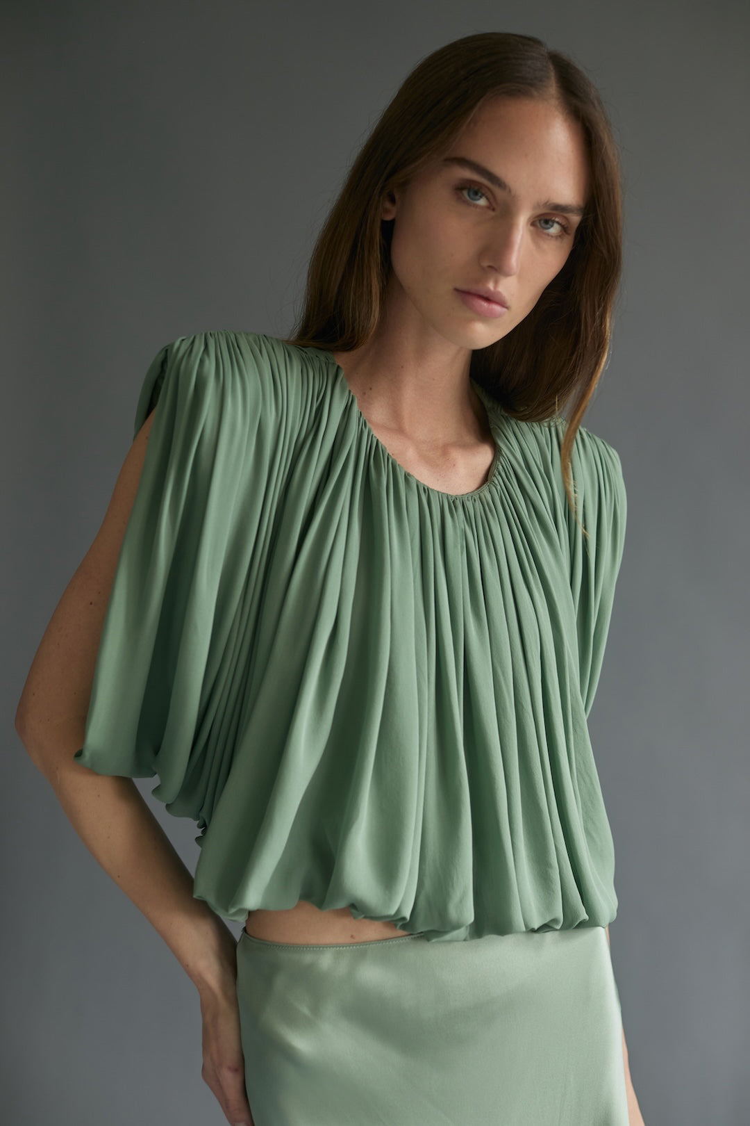 Renata Top in Eucalyptus