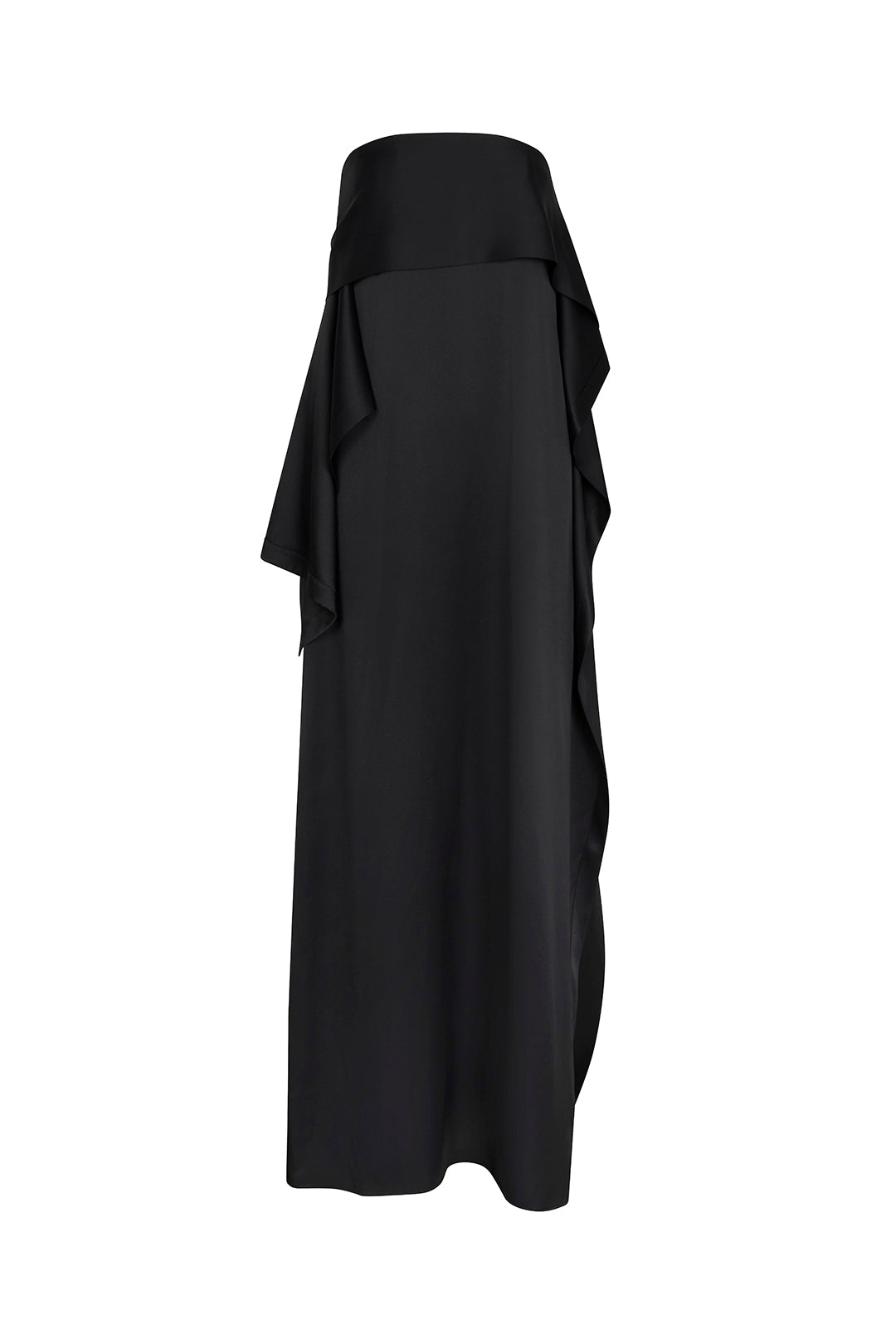 Luz Dress in Black Satin